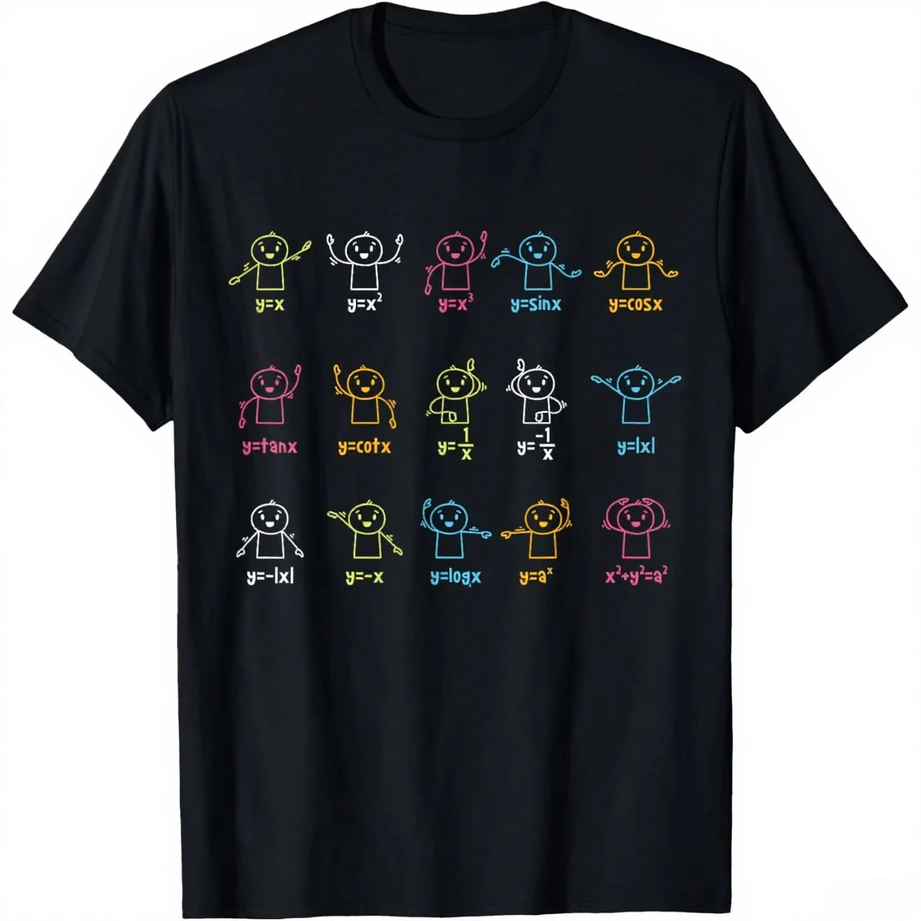 Algebra Dance Funny Graph Figures Math Equation Teacher T-Shirt Cotton Unisex Summer Streetwear Tops Print on Demand Ropa Hombre