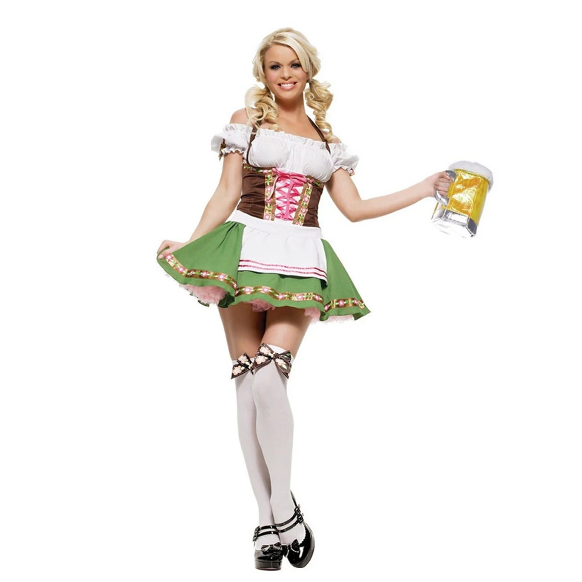 

Sexy Beer Girls Dress Women's Fraulein Clubs Waitress Costumes Oktoberfest Cosplay Bavarian Maid Costume For Fancy Party