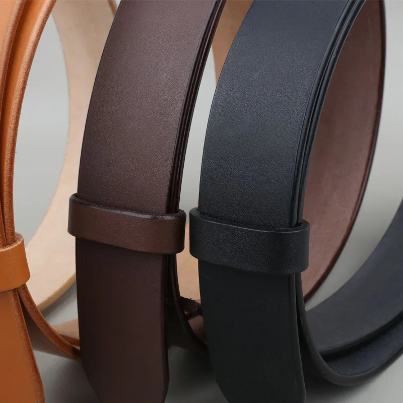 حزام جلد البقر الأصلي للرجال بإبزيم على الحدود السوداء مستورد من إيطاليا، حزام من جلد البقر بطبقة علوية، 304 من الفولاذ المقاوم للصدأ بدون أسنان #4