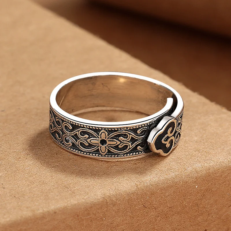 Retro Fashion Enamel Cloud Rings Men's Women's Small Design Sense Aged Process Couple Rings Fashionable Band Rings
