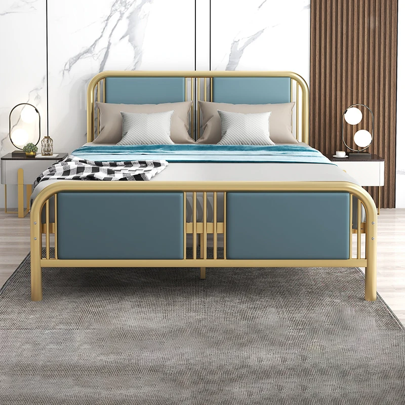 Luxury Children Safe Beds Cheap Living Room Minimalist Nordic Free Shipping Beds Metal Hotel Camas De Casal Theater Furniture