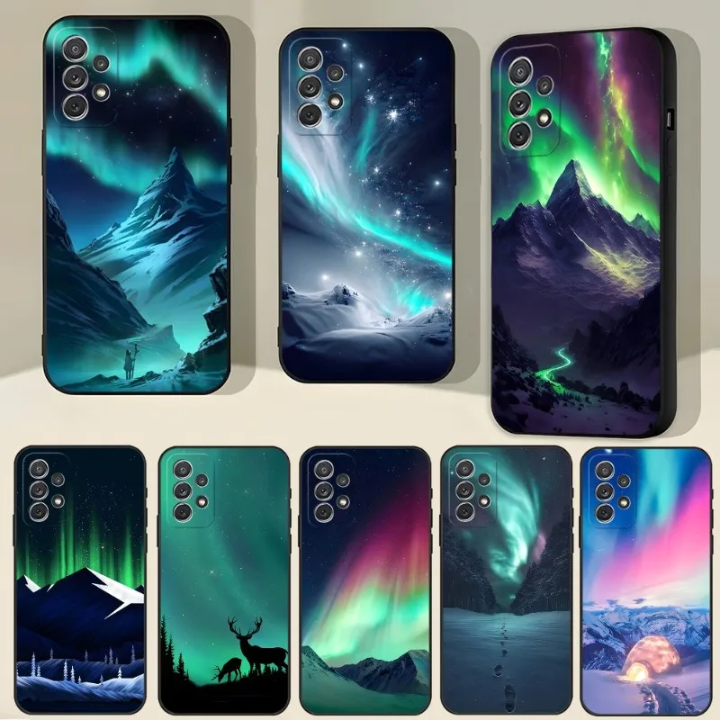 Northern Lights Phone Case For Samsung Galaxy A13 A52 A53 A73 A32 A51 A23 A22 A12 A02s A20e A40 A50 A21 A72 A70 Cover