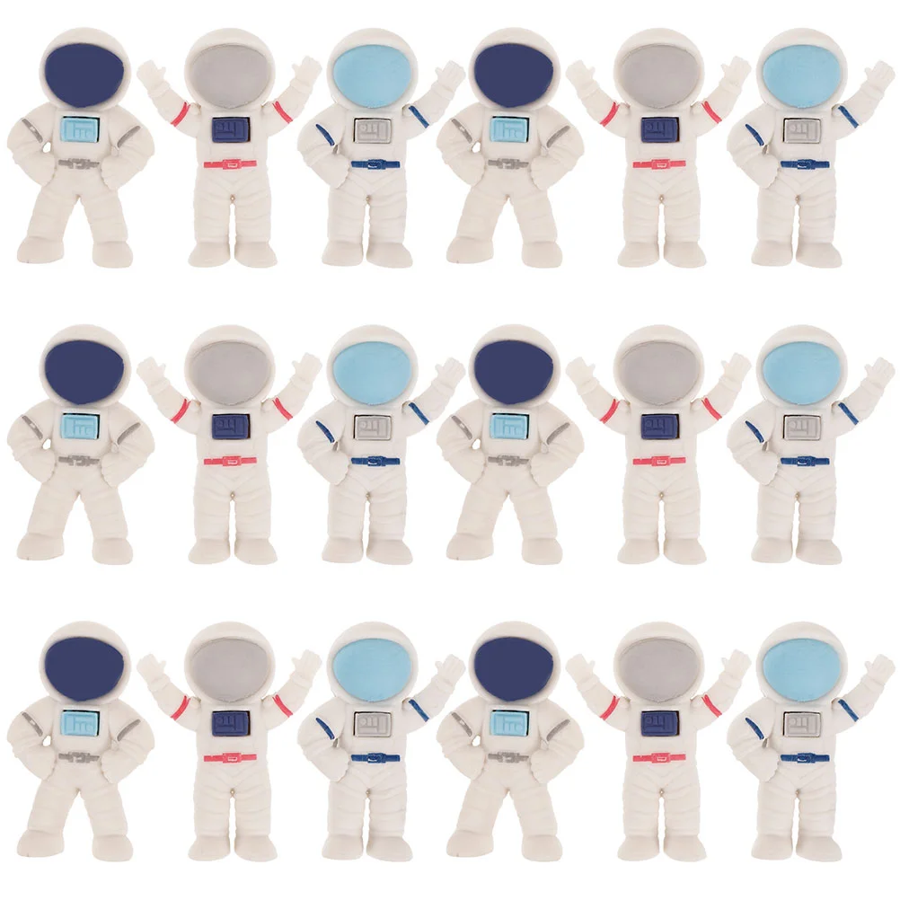 24 Pcs Eraser Astronauts Correction Rub Child Kids Erasers Mini Statue Student Prizes