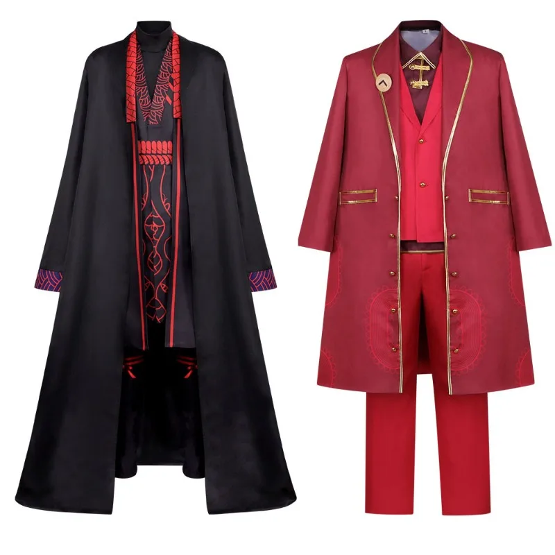 

Limbus Company Cosplay Costume for Jiaqiu Lei Heng Game-Inspired Red Black Ancient-Style Coat for Anime Cosplay Performance