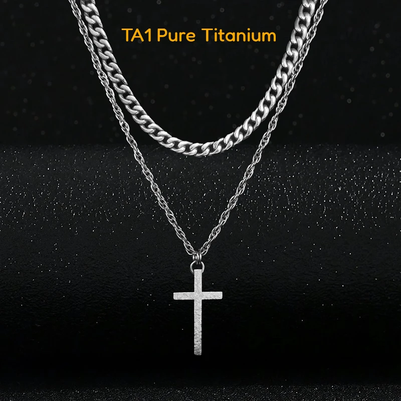 

NEW Pure Titanium 7.2mm Nk Chain Men's Necklace Ultra Light Clavicle Hypoallergenic Not Allergic Titanium Cuban Chain Necklace
