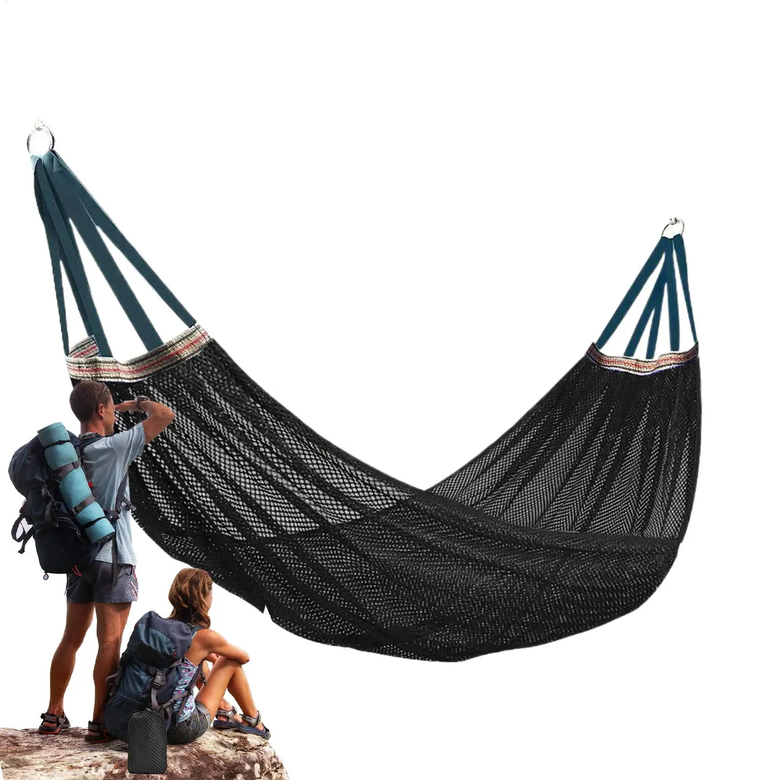 Camping Hammock Netting Tree Hammock for Outside Portable Tree Swing with Strong Load Capacity for Outdoor Backyard Garden
