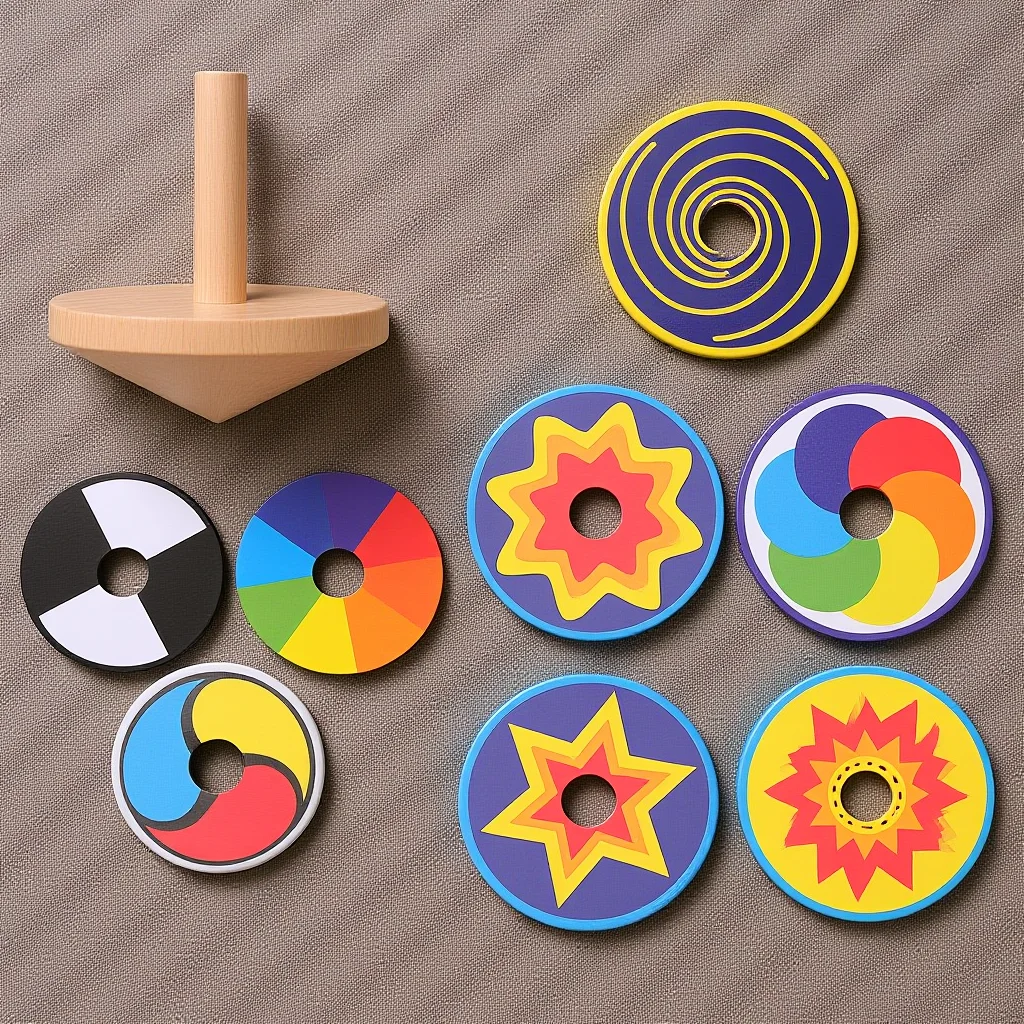

Набор деревянных вертушек для детей: развивающие игрушки для мелкой моторики, координации рук и глаз, разноцветные гироскопы для детских праздников