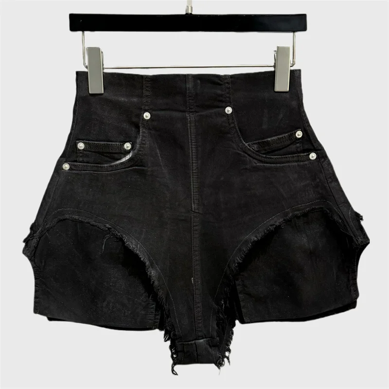 

Женские шорты Новые облегающие мини-брюки с высокой талией на лето 2025 Высококачественные супершорты из чистого хлопка винтажные джинсовые шорты