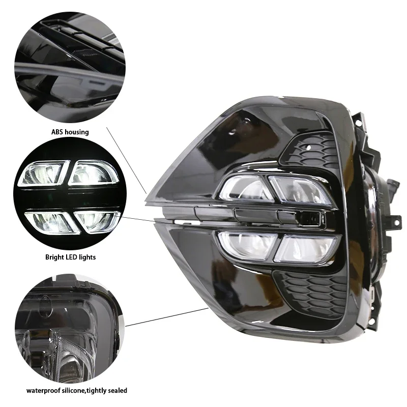 LED Fog Lamp Bumper Driving For KIA Sportage KX5 2019 2020 DRL Daytime Running Light Assembly US Russia Type Car Accessories 12V