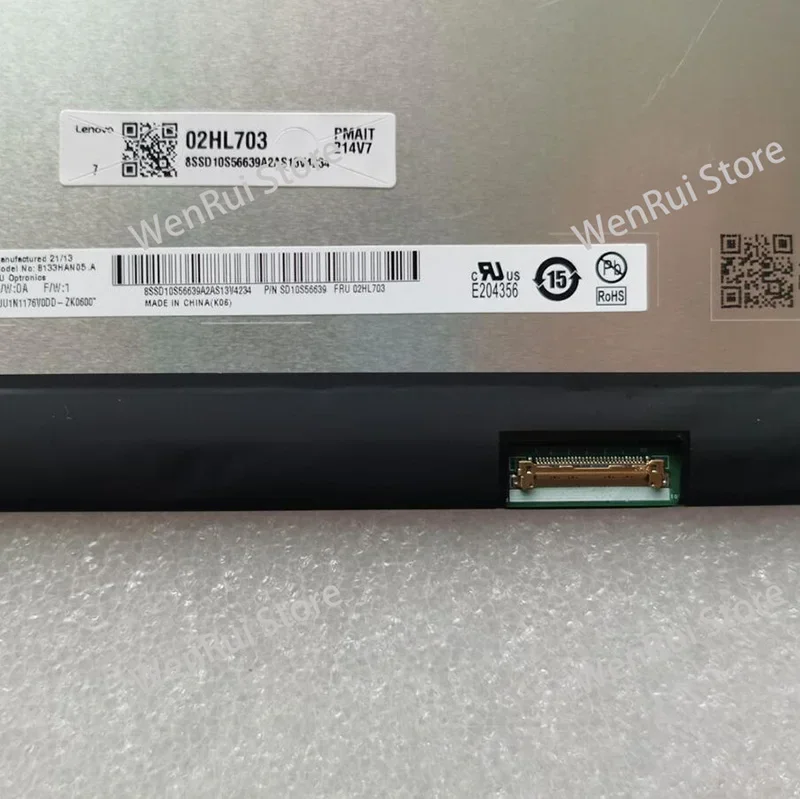 Imagem -02 - Fhd Edp B133han05.a 30pin para Lenovo Thinkpad X390 X395 X13 Display Lcd Tela Fru 02hl703 02hl704 02hl705 02hl709 13.3