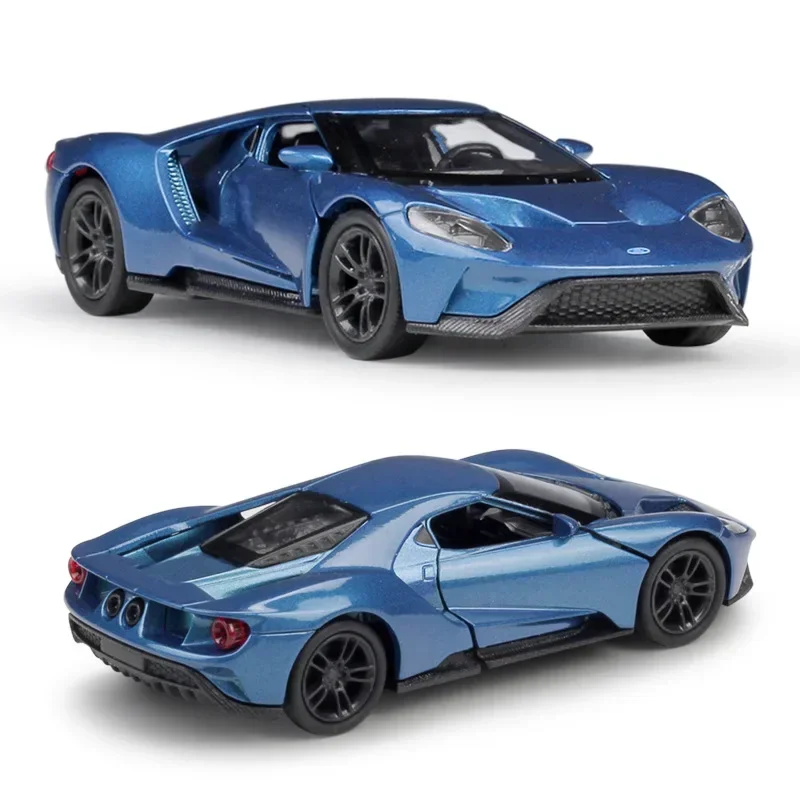 

WELLY 1:36 2017 Ford GT sports car Diecast Metal Model Car Toy For Alloy Car Toy Model with Pull back function For kids Gfit B70