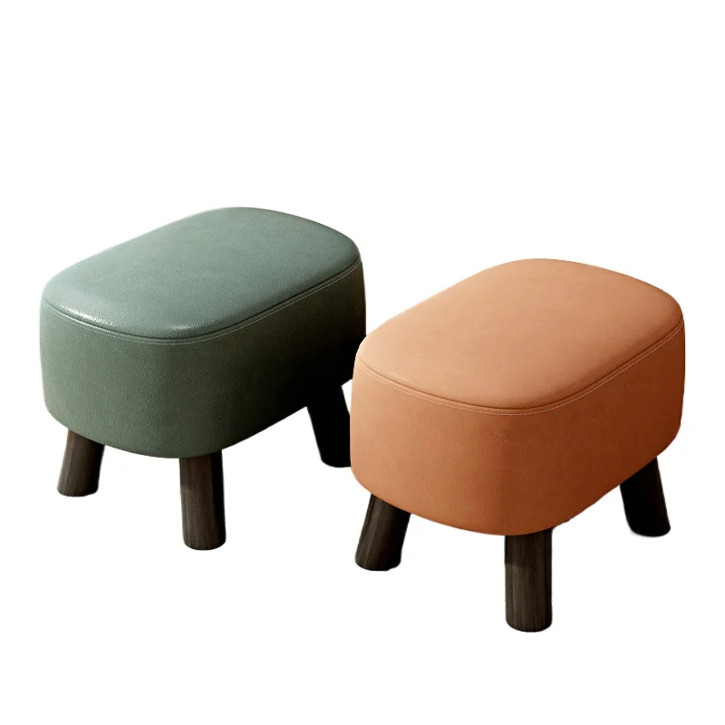 Small Stool for Home Living Room for Sofa Sitting Cushion Durable Low Height Footstool Comfortable Long Sitting Seat for
