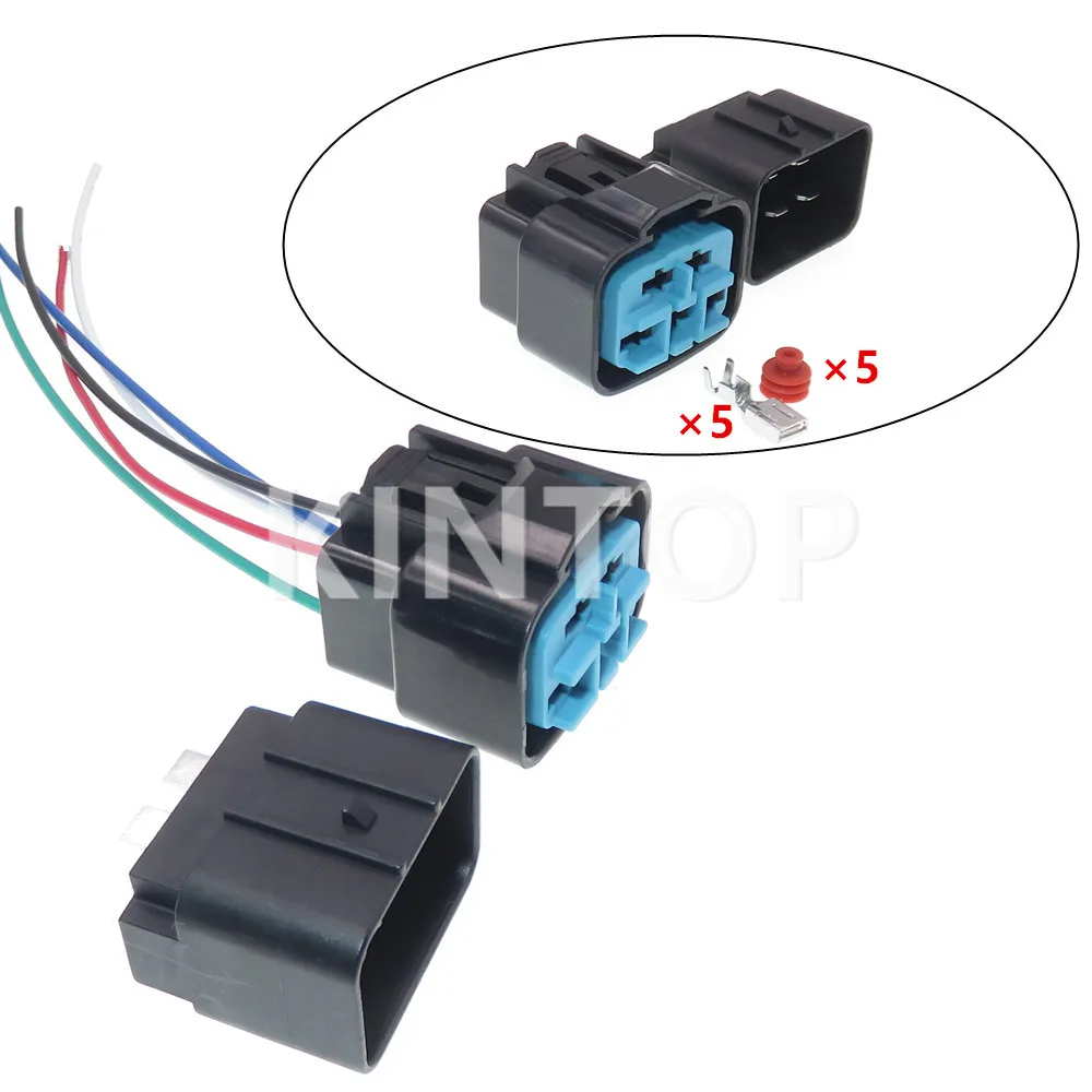 

1 Set 5 Pins 4.8 Series AC Assembly Car Replacement Plug Automotive Wire Socket With Wires 6189-0904 Electrical Connector