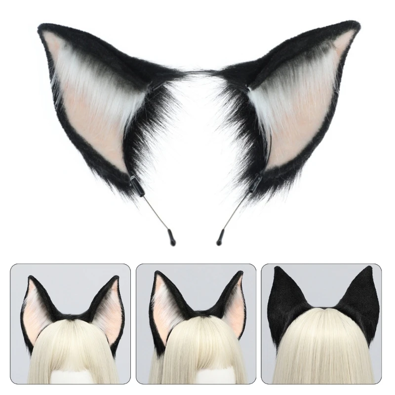 

Realistic Devil Ear Hairhoop for Roleplay Cosplay Costume Headband Halloween Dress Up Hairhoop Bendable Anime Hairband