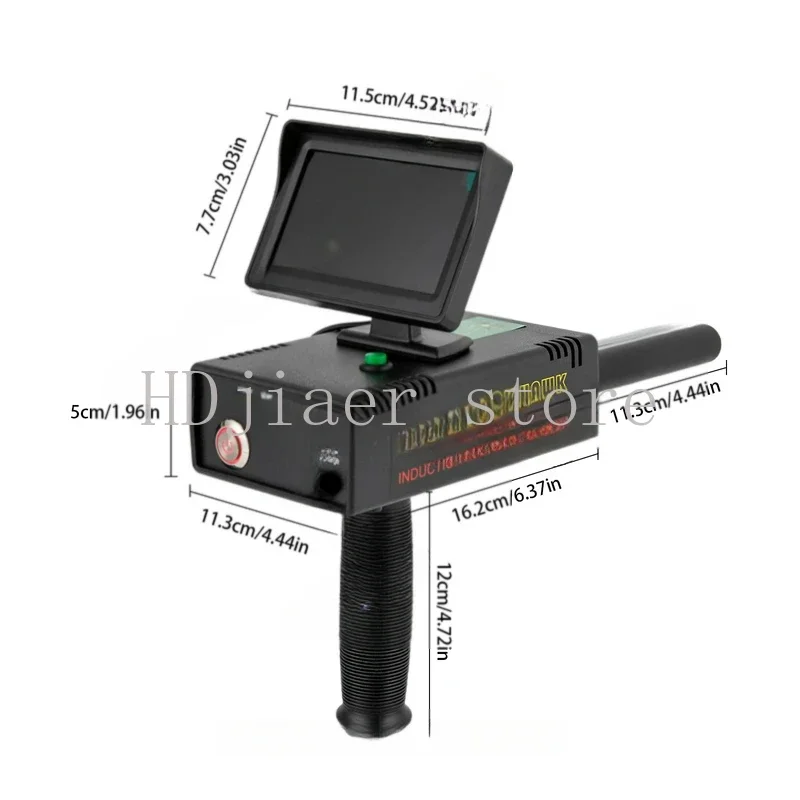 

3D Long Range Metal Detector with LED Display - 0 - 1200M Range for Gold, Silver, Gems & Diamonds