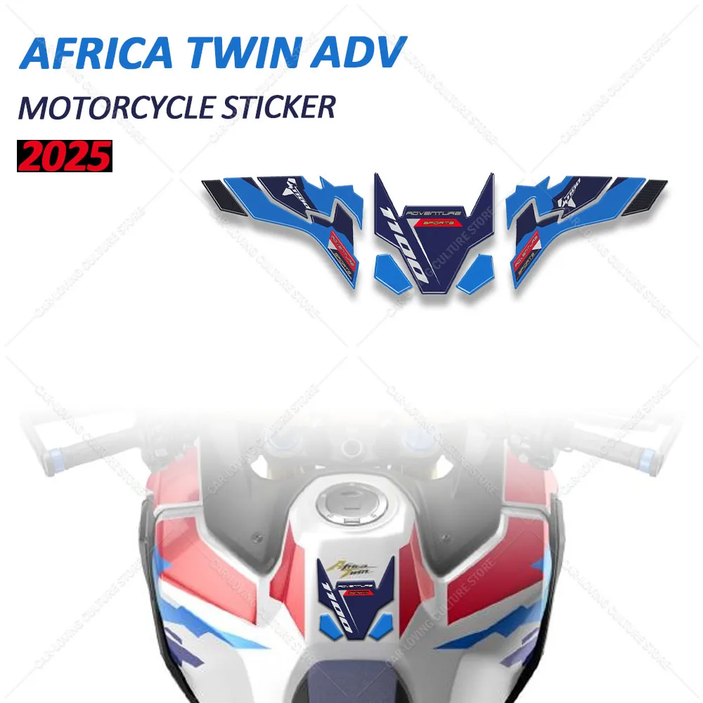 

For Africa Twin Adv 2025 Motorcycle Accessories 3D Gel Tank Pad Protector Decal Stickers Kit Epoxy Resin Waterproof Sticker