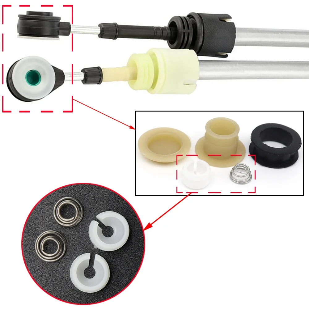 Car Manual Gear Shift Cable Linkage Bushing Shifter Lever Selector Clip Spring For Ford Fiesta Focus Fusion Transit MK7 Tourneo