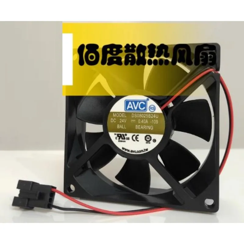 

New Cooler Fan for AVC DS08025B24U-109 8025 24V 0.40A 8CM Frequency Converter Cooling Fan 80*80*25mm