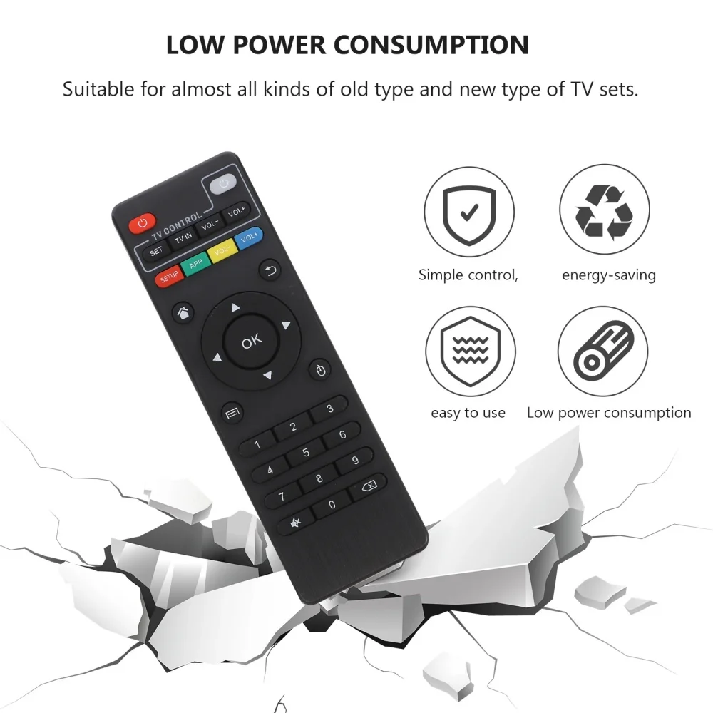 Universal IR Remote Control Replacement with KD Function for X96 X96mini X96W X96Q Android TV Set Top Box