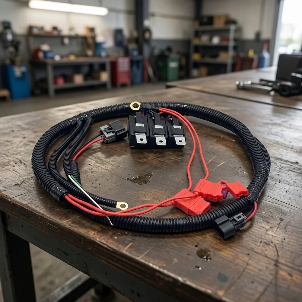 Electric For Fan Upgrade Wiring Harness 7L5533A226T For 1999-2006 For Ecu Three Relay Low High Cooling System