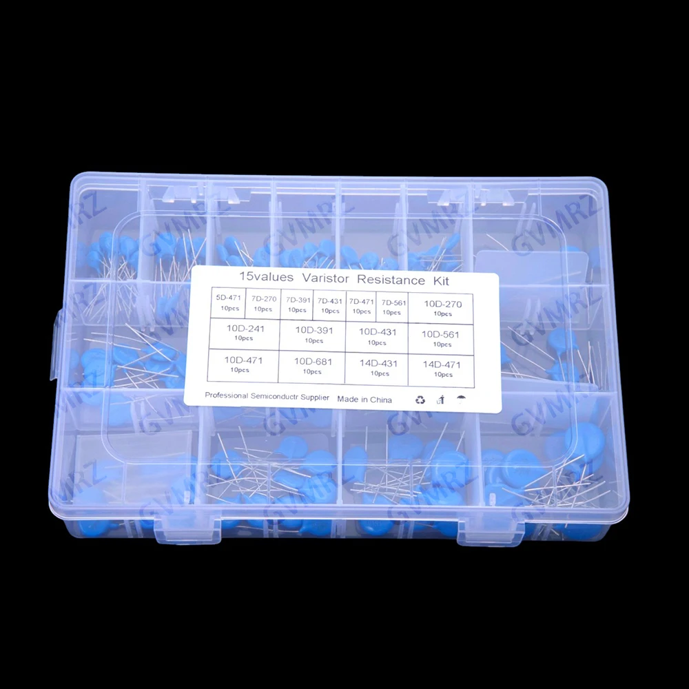 15Values 10D391 10D431 10D561 10D471 10D681 ​​Varistors 150PCS 5D471 7D270 7D391 7D431 7D471 7D561 10D270 10D241  14D431
