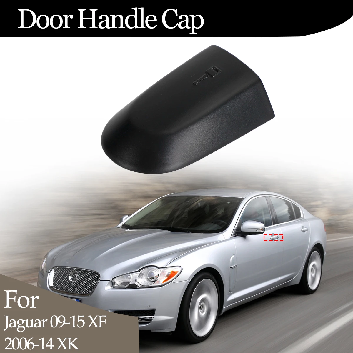 Front Left Exterior Door Handle Key Cover Cap C2P7224XXX For Jaguar 09-15 XF 2006-14 XK Driver Side Door Handle Key Cover