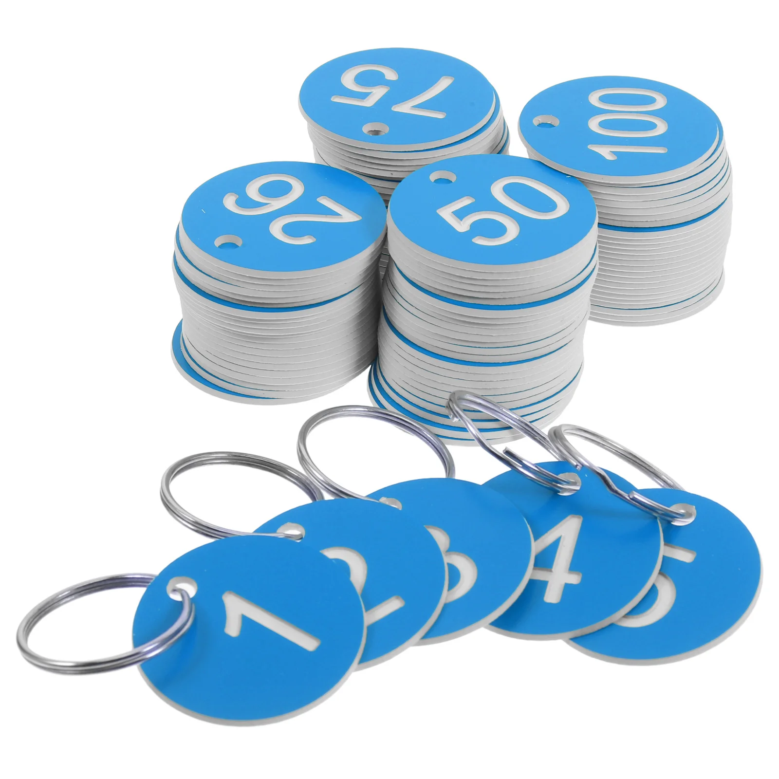 

30pcs Numbered Plastic ID Tags Convenient Number Tag Round Number Labels Round Numbered Labels Circular Numbered Key Tags For Or