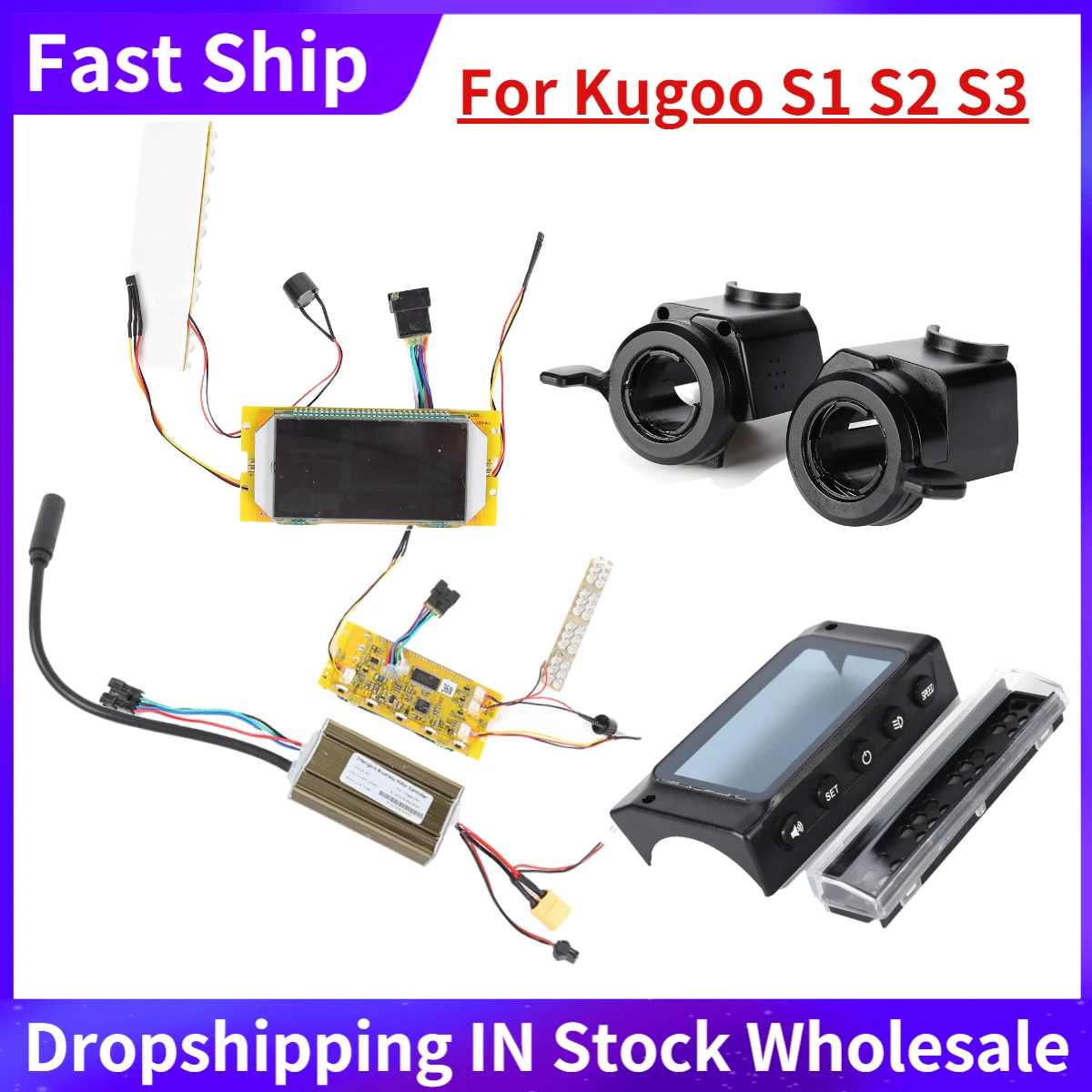 Electric Scooter Screen Wear-resistant Skateboard Display Screen  36V Controller Driver for Kugoo S1 S2 S3 Scooter Accessories