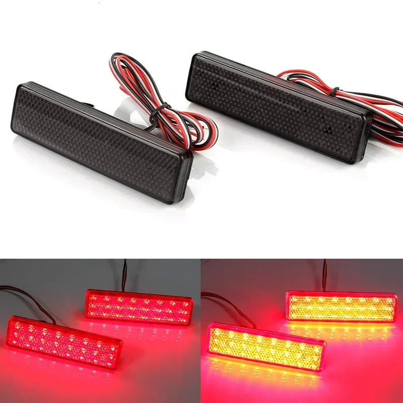 1Pair LED Car Rear Bumper Reflector Light For Opel Vauxhall Vivaro Renault Trafic Nissan Primastar 2001-up UK Europe Model Only