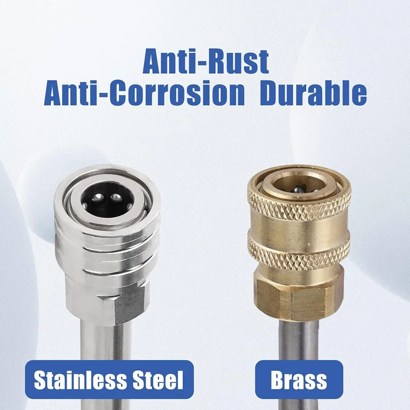Pressure Washer Wand Stainless Steel and Brass Body and Fitting with 1/4" Quick Connect Power Washer Lance for Power Wash