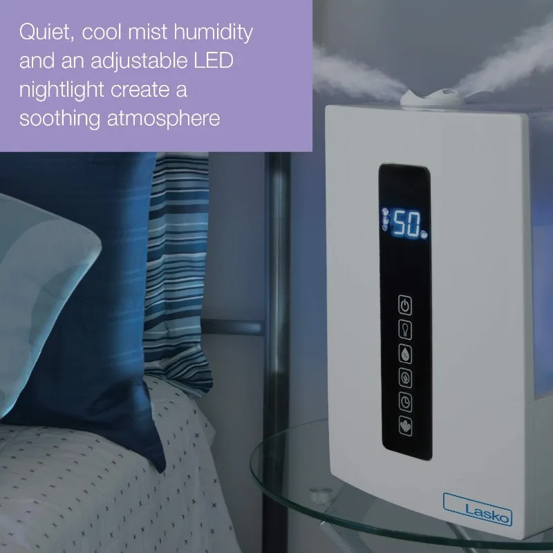 Regulador y temporizador de humedad, Humidificador ultrasónico de doble niebla, silencioso y relajante