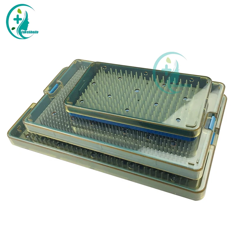 small size Silicone sterilization tray case for holding instrument Disinfection box sterilising tray case 16x9x2.5cm