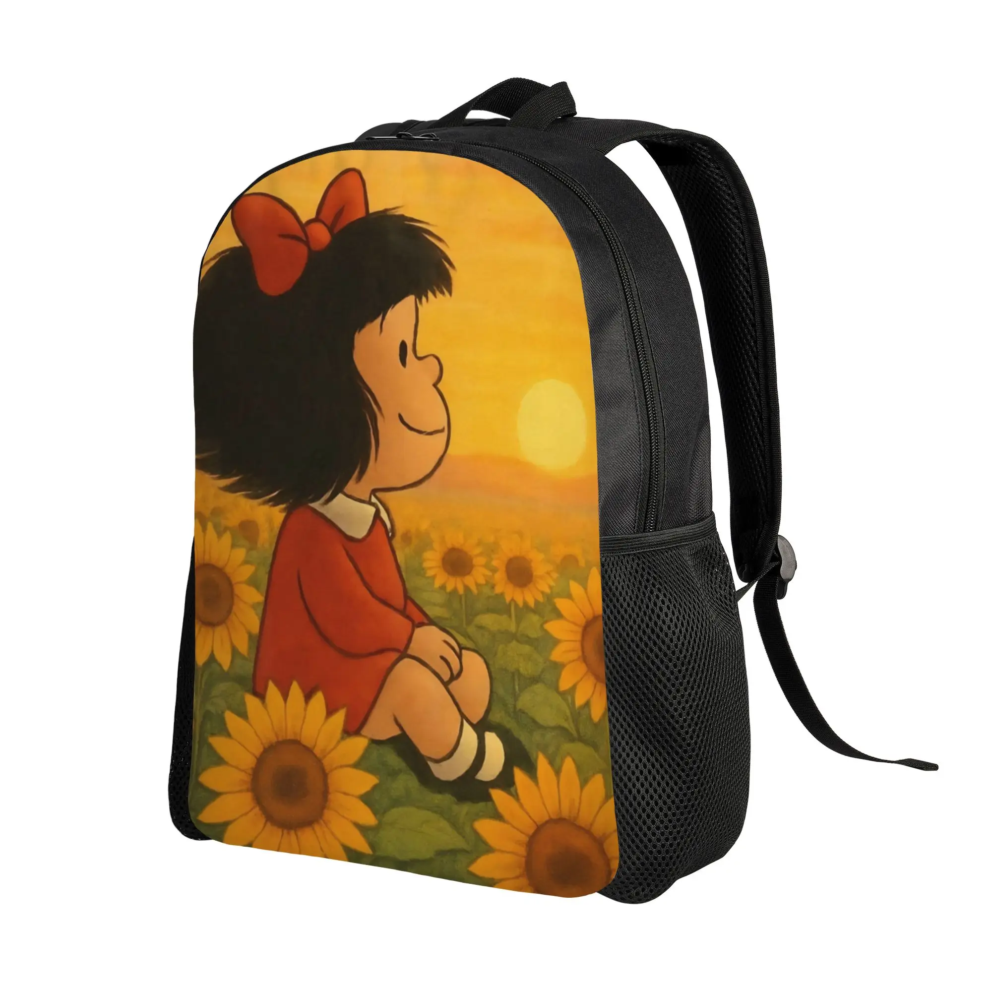 Mafaldas Sunflower Backpack for Men Women Casual High School Business Daypack  Laptop Computer Canvas Bags Outdoor