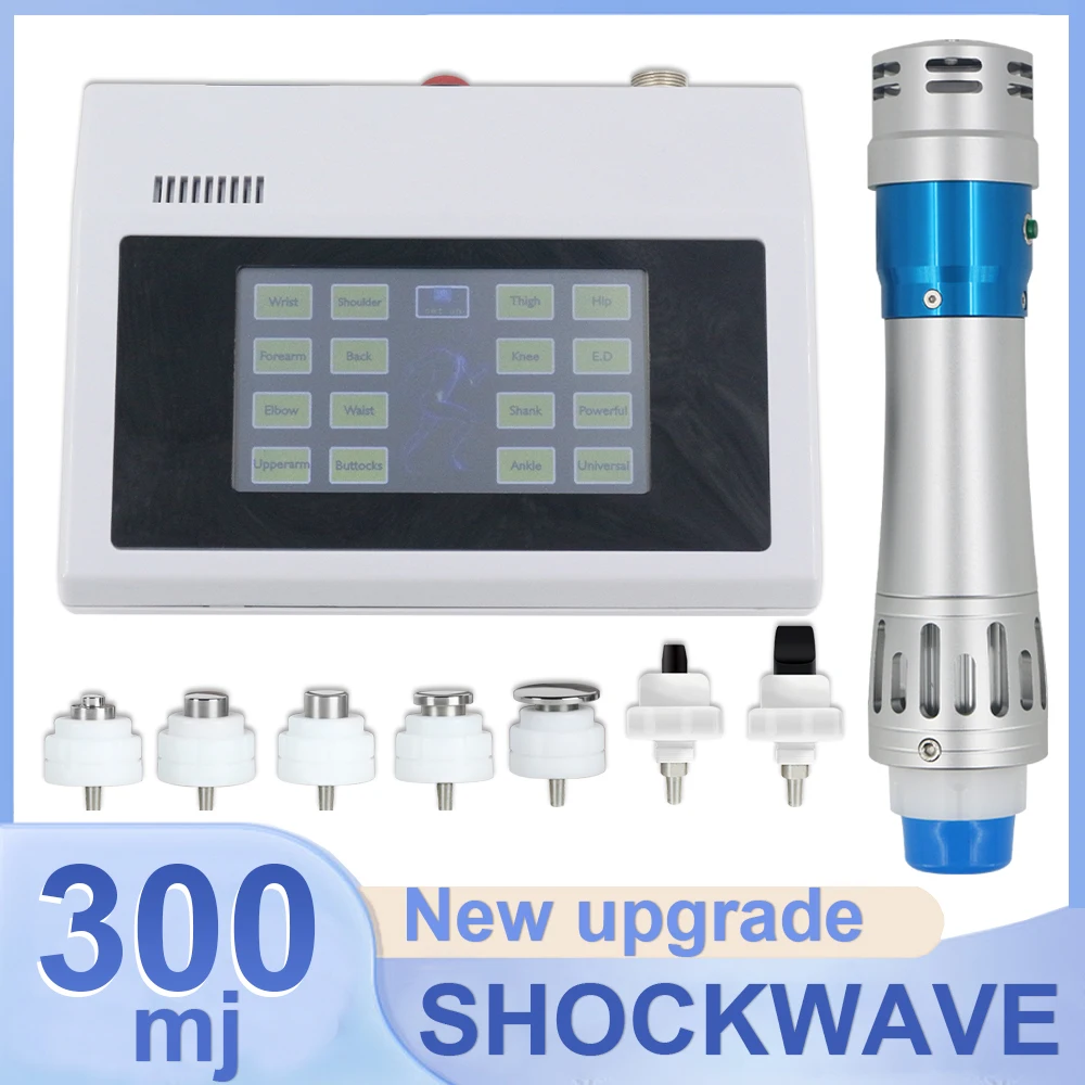 300mj Shockwave Therapy Machine With 7 Heads Body Massage ED Treatment  Relax Physiotherapy New Shock Wave Equipment Pain Relief