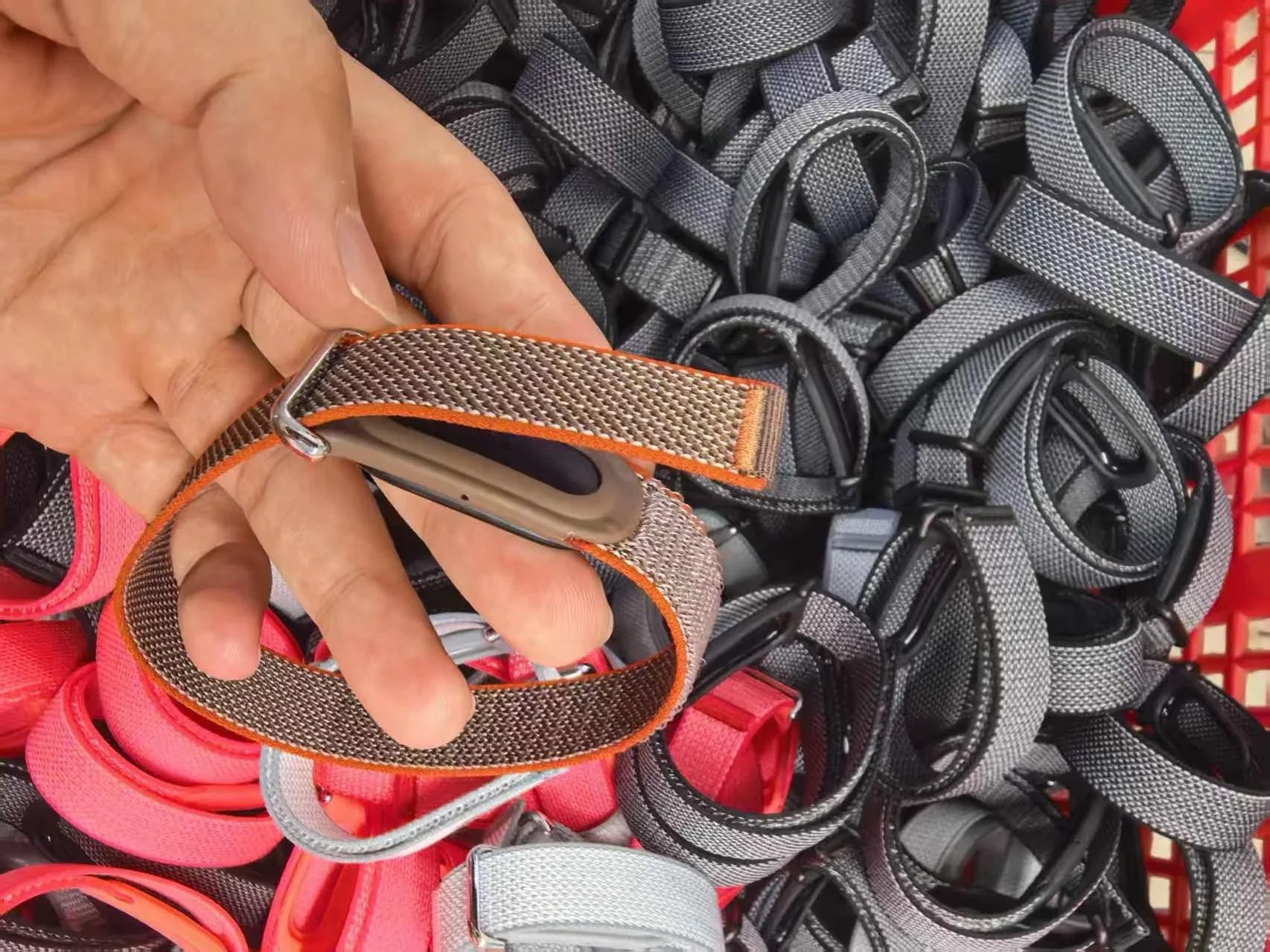 Offizielles 1:1 Nylon+Silikon-Schlaufenarmband für Google Fitbit Air Sport, Komfortables Armband für Google Fitbit Air Band Zubehör – Detail 2