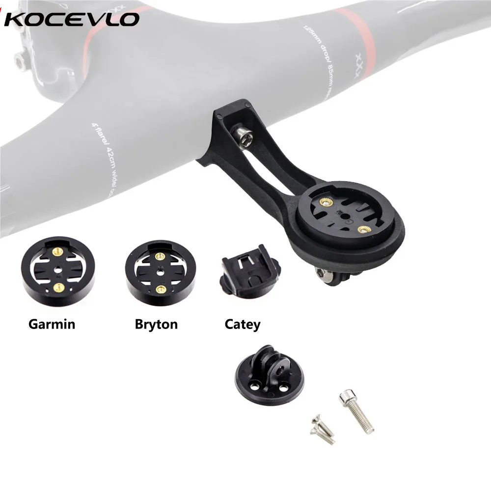 Bicycle Computer Holder Mount Extension Holder Bracket plastic Extend Base With washer Black for Garmin/Bryton/Catey