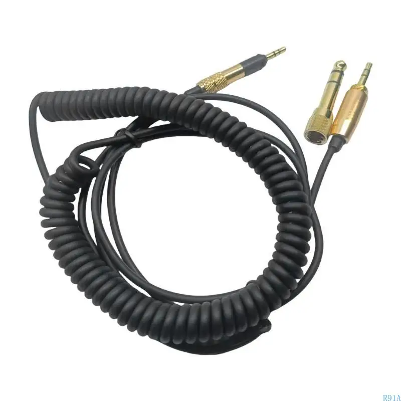 R91A سلك سماعة رأس ملفوف مرن لـ HD598/599HD/558H/D518 يعزز جودة الصوت