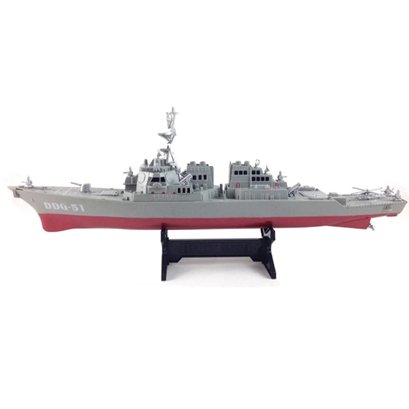 Navio navio destruidor de mísseis guiado modelo brinquedos estáticos com expositor navio de guerra modelo diy brinquedos educativos hobbies presente das crianças