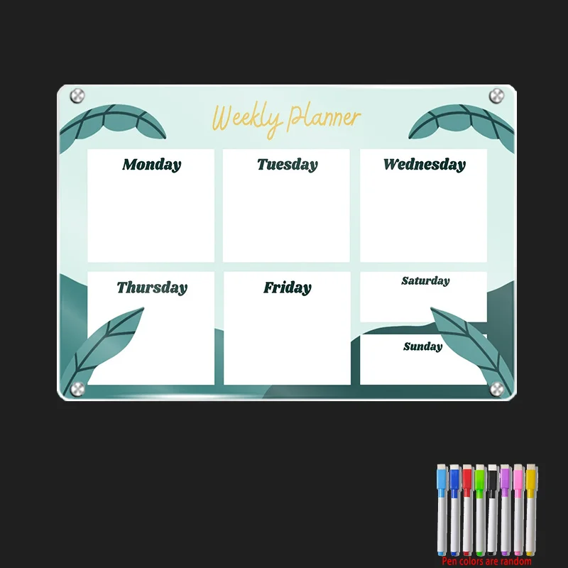 Large A3 Magnetic Weekly Planner Board, 16X12 Inches, Reusable, Colorful, Includes Markers, Perfect for Daily Scheduling, Notes