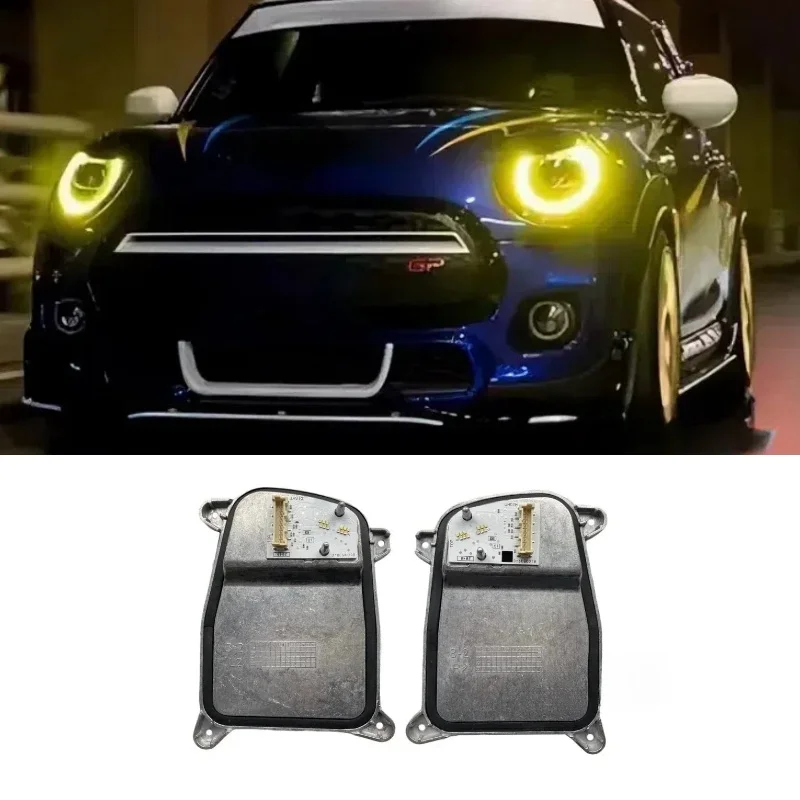 Yellow Angel Eyes DRL For 2019-2021 Mini Cooper F55 F56 F57 Clubman F54 LCI LED Headlight Daytime Running Light Red Blue