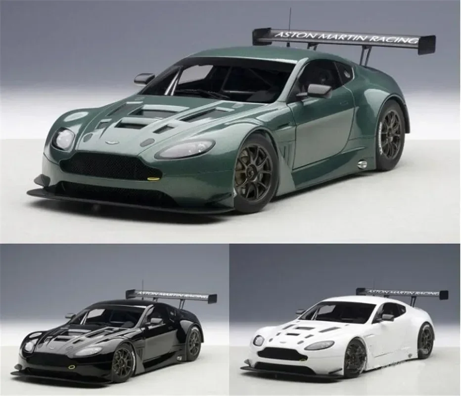 1/18 AUTOart For ASTON MARTIN Vantage V12 GT3 Mode Car Toys Boys Girls Gifts Collection Black/White/Green Metal,Plastic,Rubber