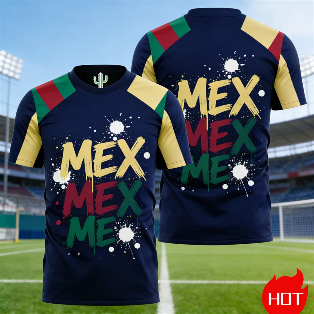 Mexico 2026 maillot football Summer Men's sport T-shirt quick-dry Football Shirt menswear clothing home jersey graphic t shirts