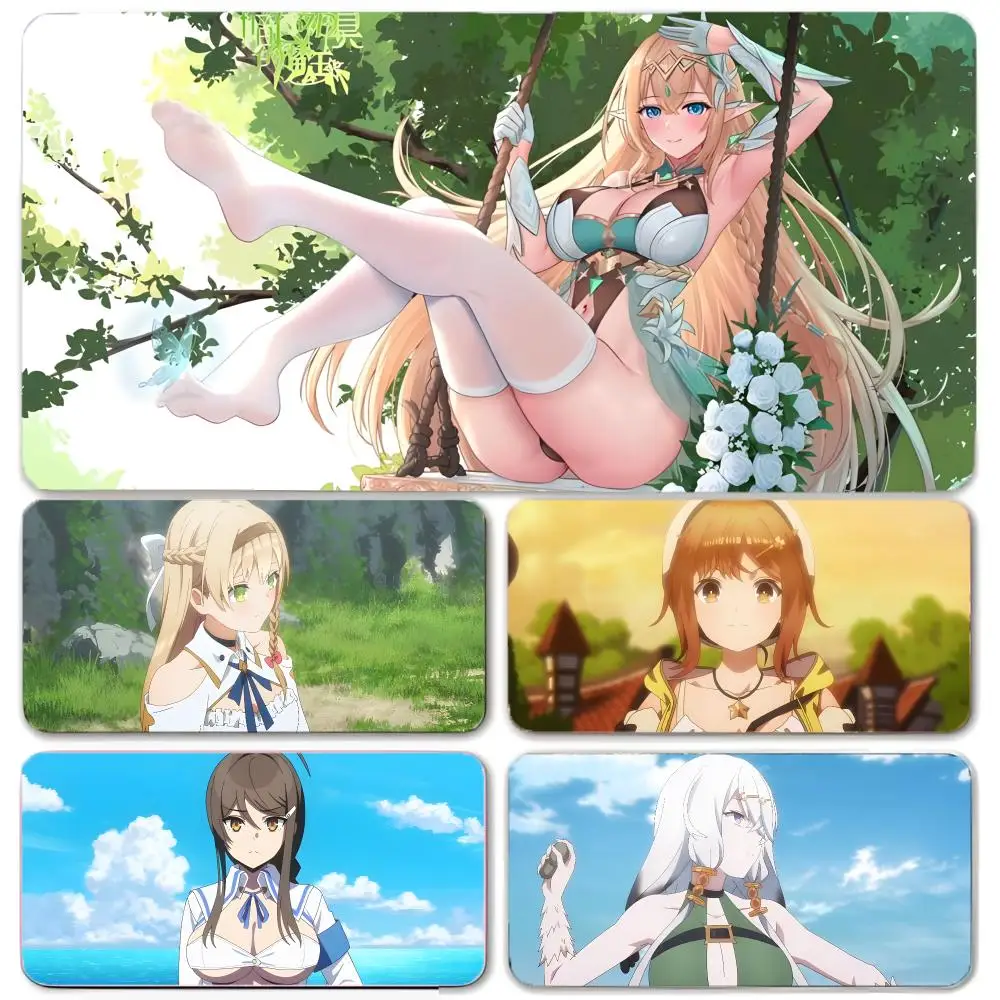 Adventurous Game A-Atelier Ryza Mouse Pad Large Gaming Mousepad with Thick Stitched Edge Non-Slip Desk Mat