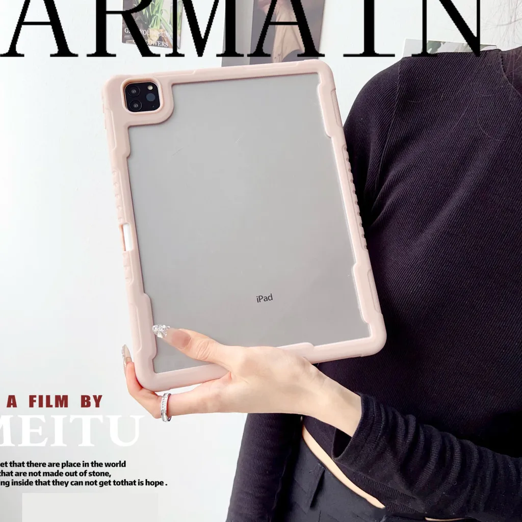 Transparent Acrylic Case For iPad Air11 2024 Air 6th 10.2 9th 8th 7th Air 5 4 3Pro 10.5 Pro 11 Protection Cover With Pen Slot