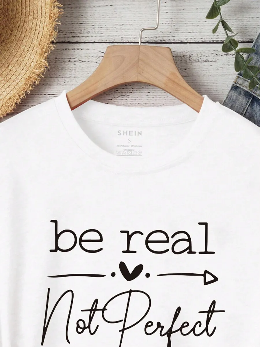 Women Casual Crew Neck Short‑Sleeve Graphic Tee, Fashion New Arrival, Inspiring 