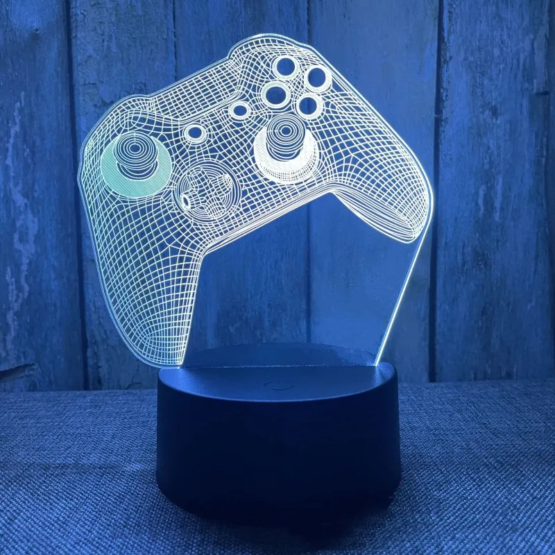 3D led lamp Gaming room light Games Night Light Table Lamp game controller for Children Headphones Game Zone Home Decor Gift