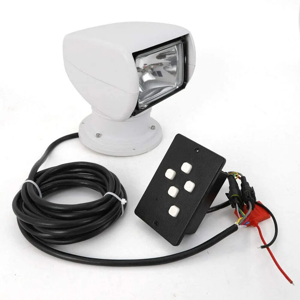 

55W 24VBoat Spotlights, Marine Xenon Searchlight Spotlight Searchlight Remote Control Spotlights 360Rotate for Marine Boat Truck