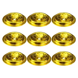 9 Pcs Oil Float Exquisite Wick Floating Holders Buddha Lamp Glass Fuel Enshrine Accessories Supplies Aluminum