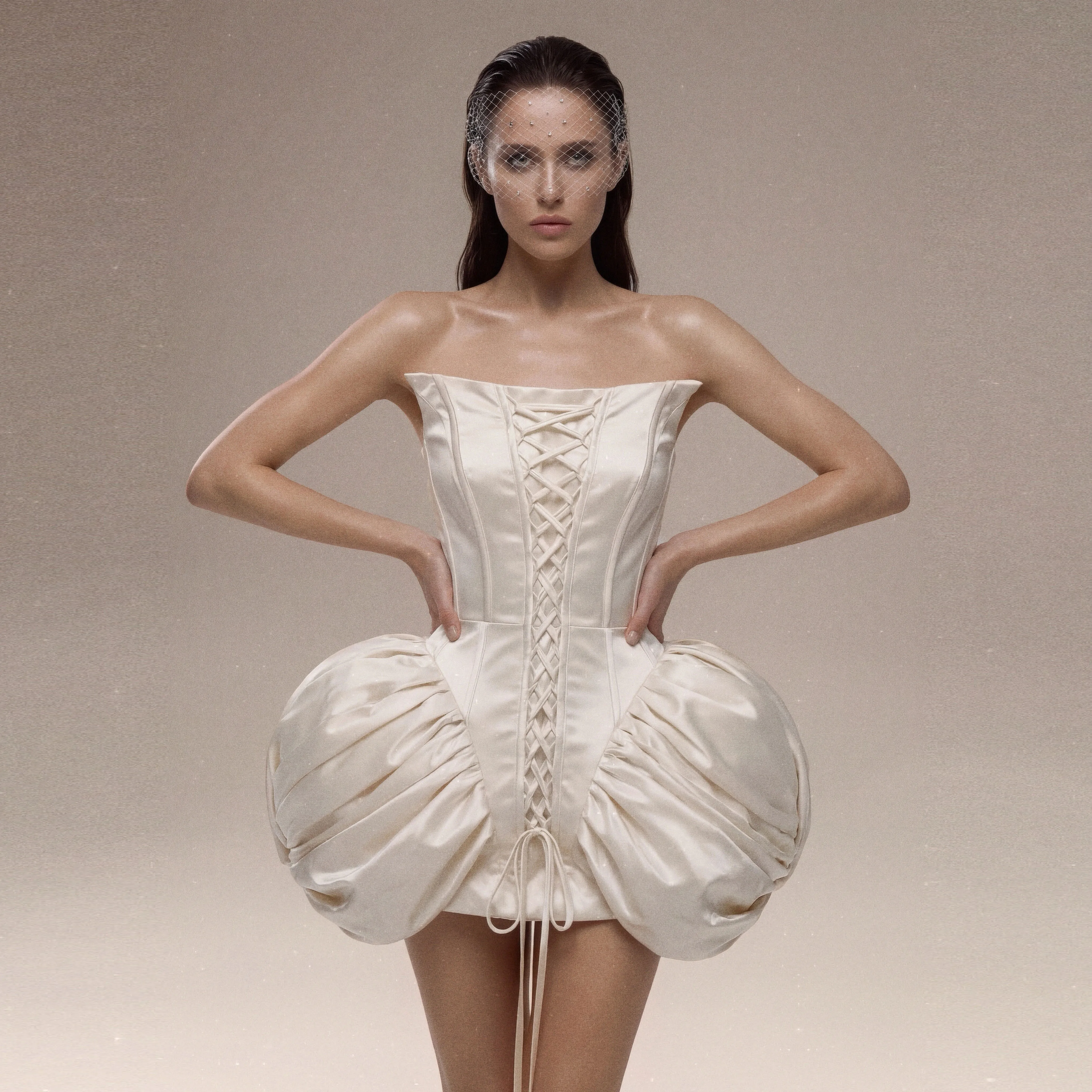 Fashion Art Photoshoot Dress Corset Satin Mini Prom Gowns Length Custom Made Backless Short Formal Outfit Party Dresses