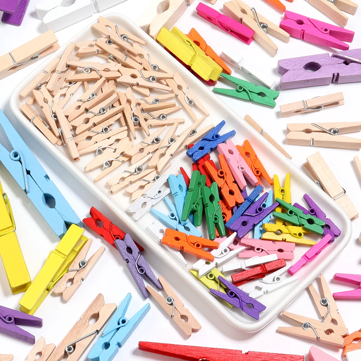 20-50pcs Mini Wooden Clips Photo Clips Handmade Crafts Wall Decorative Clips Wedding Party Wooden Clip Clips Pegs